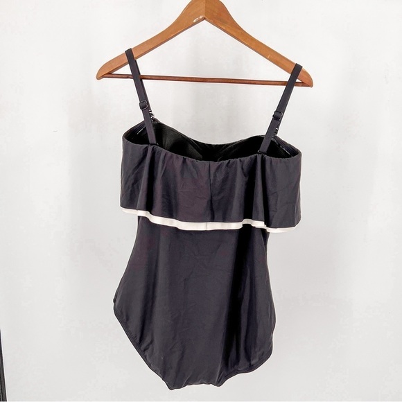 Contours Ruffled Strapless Tummy-Control One-Piece Swimsuit - Picture 13 of 16